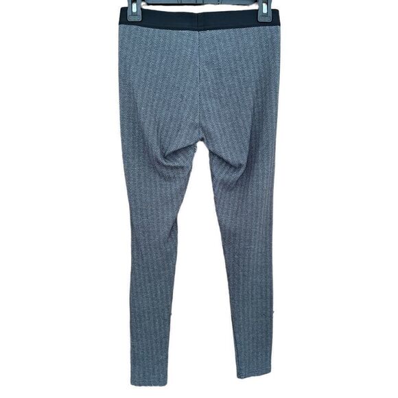 GAP gray/black herringbone pattern elastic waistband stretchy leggings size XS - Picture 2 of 4